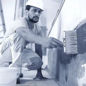 Ein Maler bei der Arbeit.